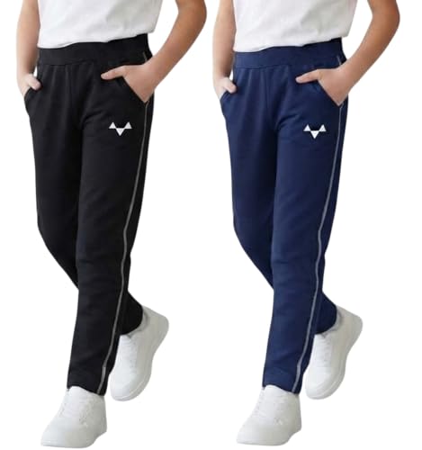 Image of Boys Regular Fit Cotton Pants, Track Pants and Lowers for Boys Age 4-14 Years Kids
