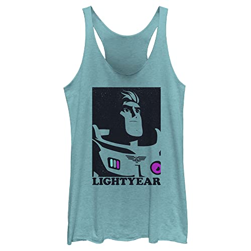 Disney Pixar Lightyear Contrast Débardeur dos nageur pour femme, Bleu Tahiti., Taille M