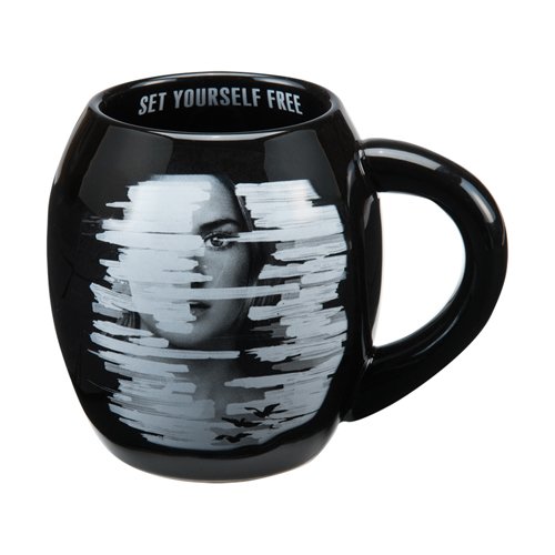 Vandor Allegiant 18 Ounce Oval Ceramic Mug, Black