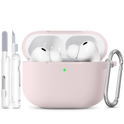 for AirPods Pro 3 Case (2025 New), Soft Silicone Case with Cleaning Kit & Keychain for Women Men Girly, QUTE Cover Compatible with Apple Airpods Pro 3rd Generation, Anti-Scratch, Drop Protection