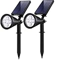 InnoGear Solar Lights Outdoor Waterproof Solar Garden Light for Outside Yard Landscape Lighting Pathway Spot Lights Spotlight Wall Light Auto On/Off, Pack of 2 (Cool White)
