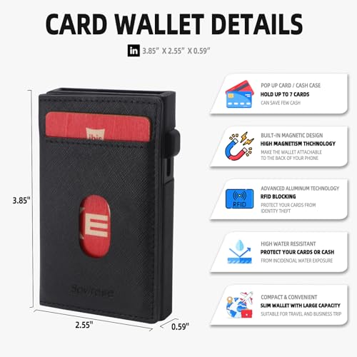 Rfid Mens Wallet, Slim Cards Holder for Men, Credit Card Case Money Clip2