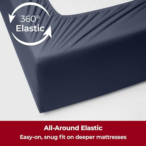 image for Mellanni Extra Deep Twin XL Sheets - 3 PC Iconic Collection Bedding - 