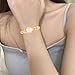 GOODLIYA Luxury Watches for Women Gold Small Vintage Bracelet Elegant Oval Dial Fashion Quartz Wrist Watch (Gold White)