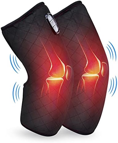 Comfier Heated Knee Massager, Knee Brace Wrap with Massage,Vibration,Heating Pad for Knee, Leg Massager, Heated Knee Pad for Stress Relief, Valentines Day Gifts for Her Him,Gifts for Men/Women