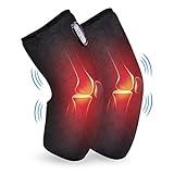 Comfier Heated Knee Massager, Knee Brace Wrap with Massage,Vibration,Heating Pad for Knee, Leg Massager, Heated Knee Pad for Stress Relief, Birthday Gifts for Her Him,Gifts for Men/Women