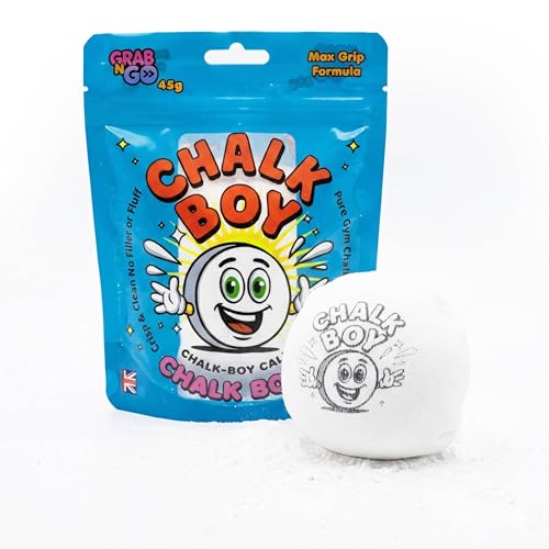 Climbing Chalk Ball in handy Resealable Bag - Premium Magnesium Carbonate for Rock Climbing Bouldering & Gym - High-Friction Non-Toxic Cotton Mesh Ball