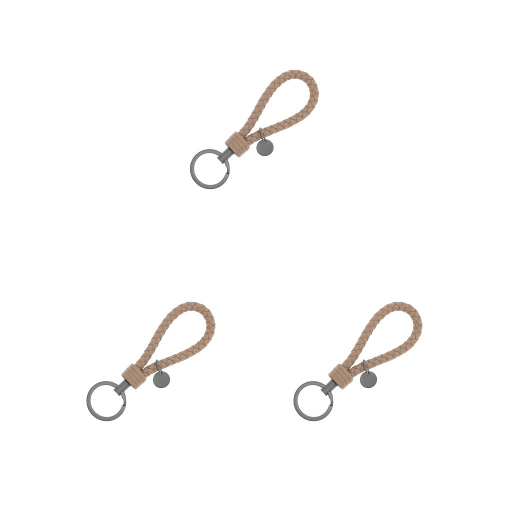 Llavero de cuerda tejida trenzada, bonito y resistente al desgaste, colgante duradero, llavero de coche, soporte de metal para verde, 3,3 x 9 cm