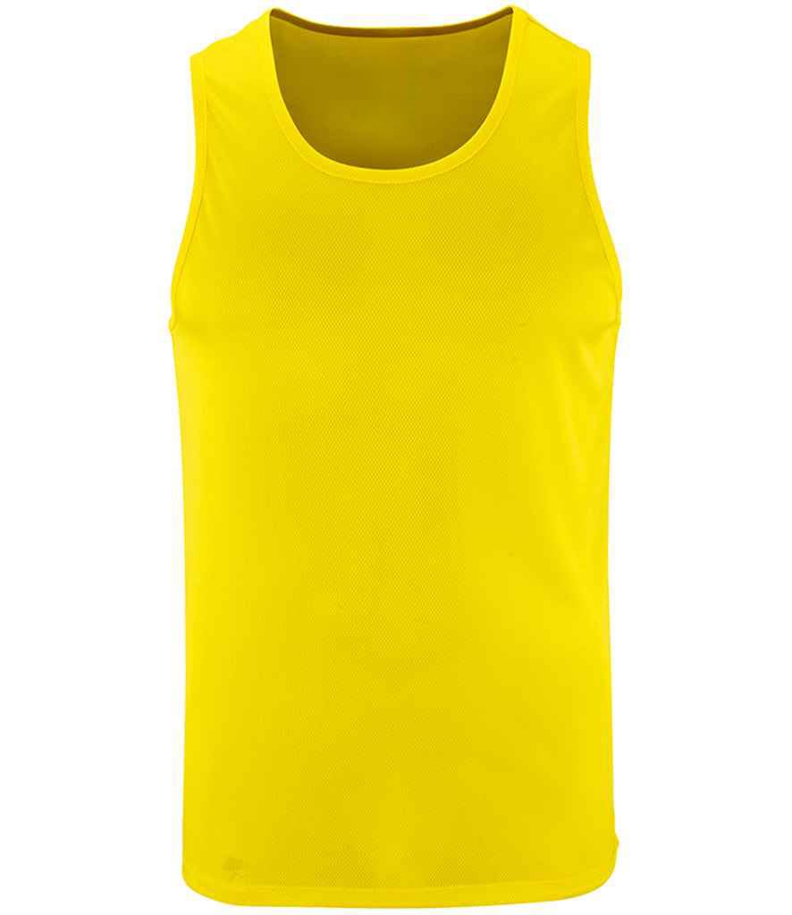 COOZO Men's Classic Sporty Performance Tank Top - Neon Yellow - 3XL