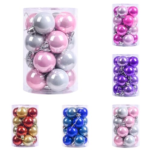 80 Stück Christbaumschmuck Set - Mini Weihnachtskugeln in Mix Farben,...
