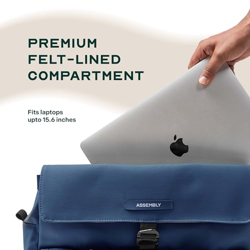 Image of Assembly Messenger Bag with Sleek Construction & Laptop Protection, Water-Resistant Laptop Bag for Office & Commuting