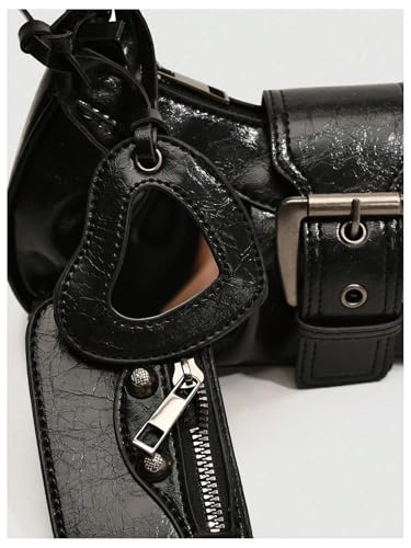 GORGLITTER Women's Y2k Shoulder Bag Buckle Western Vintage Hobo Pu Leather Handbags with Coin Purse3