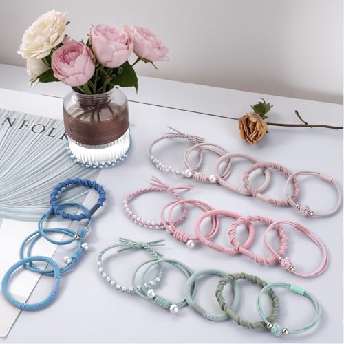 20Pcs Boho Hair Ties Bracelet, Elastic Hair Ties for Women Fashion Hair Bobbles, Strong Stretch Ponytail Holders - Image 4