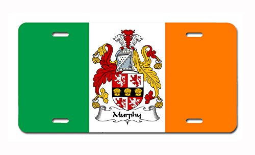Carpe Diem Designs Murphy Coat of Arms/Murphy Family Crest (Ireland) License/Vanity Plate â€“ Made in The U.S.A.