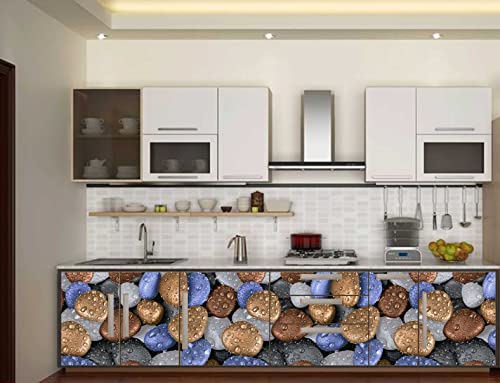 Image of CABANA HOMES Wall Stickers Botanical DIY Decal Stone Wallpaper for Home Decor (45 x 125 cm, 1 Roll) (6 sq. ft) Decorative Self Adhesive Furniture, Table Top, Wardrobe, Resturant