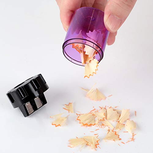 Jarlink 6 Pack Manual Pencil Sharpener, Dual Holes Colorful Sharpener For No.2/Colored/Art Pencils, Kids Adults Portable Sharpener Use In School Office Home And More #TOP3