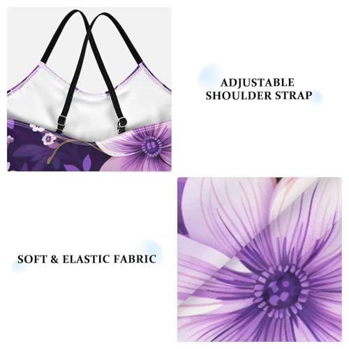 Flowers Floral Purple Girls One Piece Swimsuit Beach Swimwear 208506093