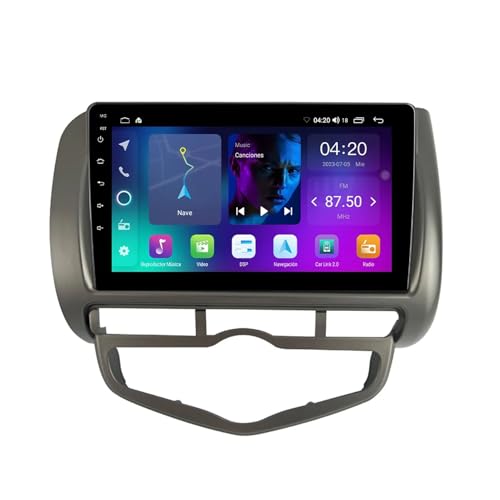 Navegación de Video del Automóvil para Honda Jazz City 2002 2007 Soporta Bluetooth, Control Volante, USB, WiFi, 4G, Mirror Link, Radio FM, 8 Nuclear 6G+128G