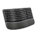 Logitech Wave Keys, teclado ergonómico inalámbrico con reposamuñecas acolchado, escritura cómoda, natural, Easy-Switch, Bluetooth, Logi Bolt, multisistema operativo, Windows/Mac,QWERTY Español-Grafito
