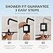 Filterbaby Signature Shower Filter – IAPMO Certified to NSF177 Standard, Doctor Developed, Reduce up to 99% Chlorine/Chloramine/Lead/Certain Heavy Metals, Advanced Filtration for Skin & Hair, Black