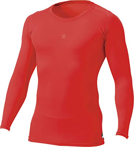 ZETT 野球 プロステイタス PCWクルーネック長袖アンダーシャツ BPRO800C レッド L