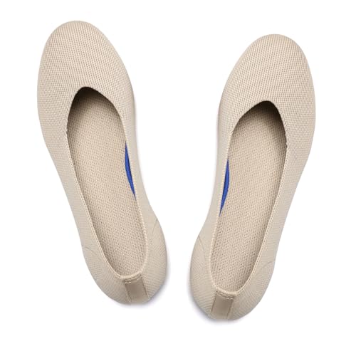 Image of Women's Ballet Flat Dressy Casual Knit Shoes Round Toe Women Mesh Flats