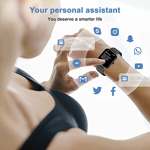 Blackview Smart Watch,1.69" Full Touch Screen Fitness Watch With Blood Oxygen,Heart Rate,Sleep Monitor,Activity Tracker With Pedometer Stopwatch,Smartwatch For Men Women #TOP4