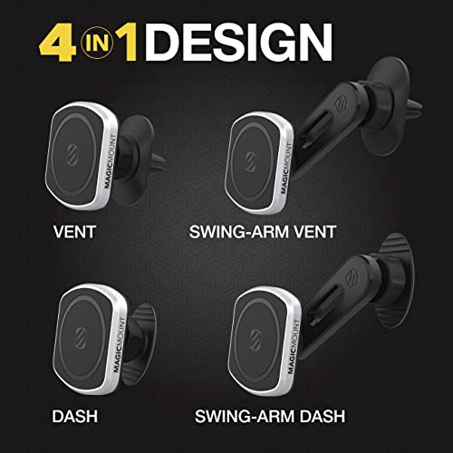 Scosche Mp2Odvm-Xtsp Magicmount Pro2 Dash/Vent/Window 4-In-1 Magnetic Cell Phone Holder Car Mount Kit Compatible With Magsafe, Iphones, Galaxy, Pixel & All Smartphones #TOP2