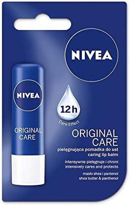 NIVEA _Caring Lip Balm pielêgnuj¹ca pomadka do ust 12H Orginal Care 4.8g