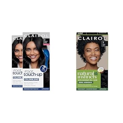 Clairol 2-Pack Permanent Root Touch-Up and Demi-Permanent Hair Dye Bundle, Black Hair Color