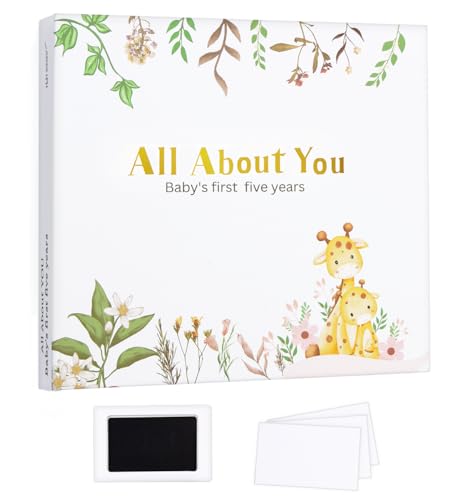 Image of Baby Memory Book first 5 years journal, Baby Album incl Inkless Touchpad for Prints, Baby Books for New Parents keepsake, Baby Record Books from Birth, Baby Book Keepsake, Pregnancy Journal