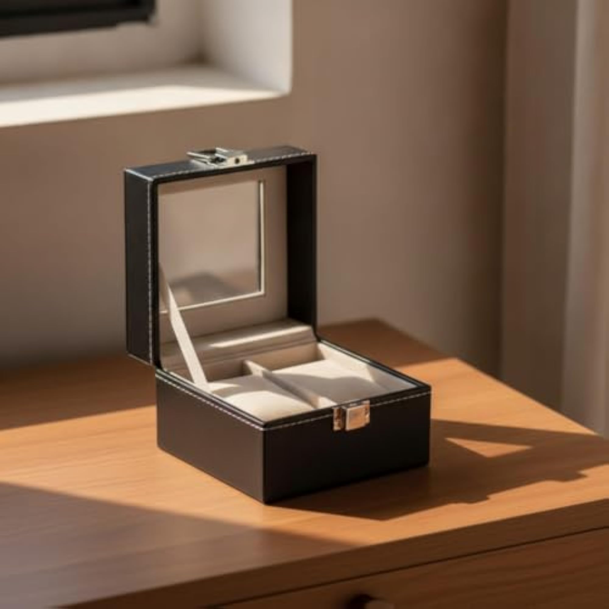 Black Watch Display Box with Cushioned Slots