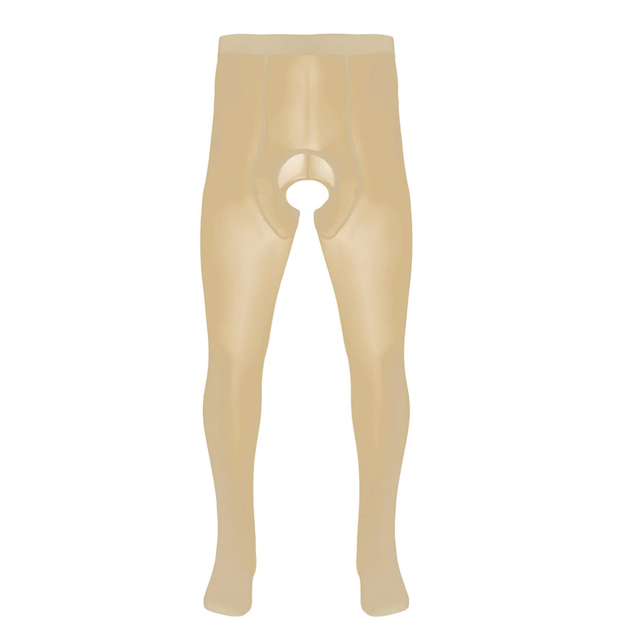 Aislor Men's Sheer Ice Silk Stretchy Closed Toes Pantyhose Stockings Legging Pants Underwear Tights