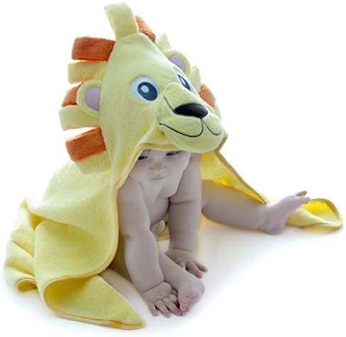 Hooded Baby Towel, Lion Design from Little Tinkers World, Ultra Absorbent, Durable Bath Towel Perfect for Girls and Boys by Little Tinkers World