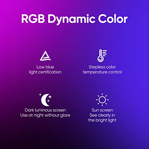 Rgb Sound Control Ambient Light,32 Color Modes Smart App Control,Rechargeable Colorful Rhythm Rgb Light Bar For Car Desktop Gaming Mat (Rechargeable, Black) #TOP5