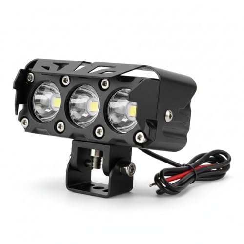 Image of 3 LED Super Bright Fog Light for Bike & Car, 40W Auxiliary Driving Lamp, 12V-80V Universal Waterproof fog lamp, 5 Modes (W, Y, R, Flasher), LED Spotlight with Mount Bracket - (Pack of 2)