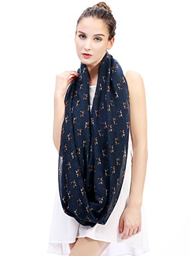 Lina & Lily Beagle Dog Print Women's Infinity Scarf Lightweight3