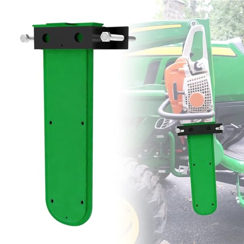 EONECROSS Chainsaw Holder for Tractor TPU Protective Scabbard with Drain Holes Ventilated Fixed Design 20 Universal Mount Carrier Kit for Tractors ATVs UTVs Trucks Green