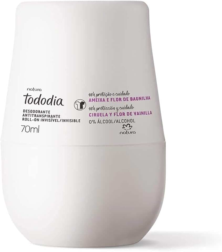 NATURA TODODIA DESODORANTE ROLLON AMEIXA FLOR BAUNILHA 70ML