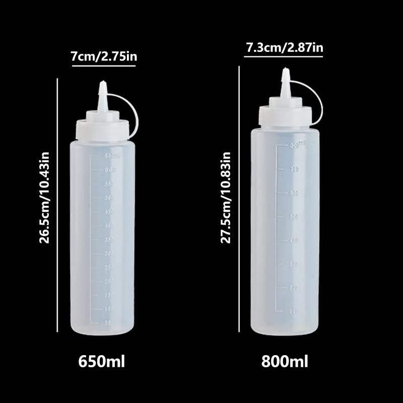 Amazon｜Yyiingkku 調味料 スクィーズ ボトル 目盛り 付き