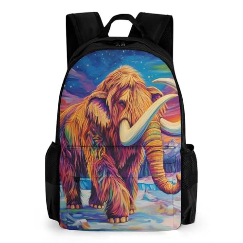 Woolly Mammoth on Ice Laptop Backpack for Men Women Fashion Computer Bag Business Travel Daypack