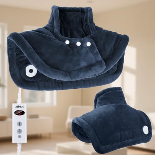 Olycism Almohadilla Electrica Cervical 50 x 56 cm Esterilla Electrica para Cervical y Hombro 10...