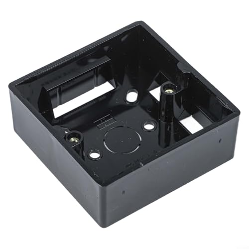 para caja de conexiones eléctrica de montaje en superficie, caja de enchufe de interruptor de 86, caja de pared de PVC ignífugo para instalación de cableado doméstico (negro)