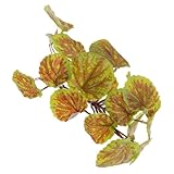 ERINGOGO 人造観葉植物吸盤付き 爬虫類テラリウム装飾 両生類ケージ用グリーンリーフ 隠れ家効果 クライミング遊び適用