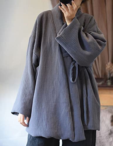 NFYM Women Hanten Cotton Jacket Japanese Kimono Style Warm Quilted Winter Coat4