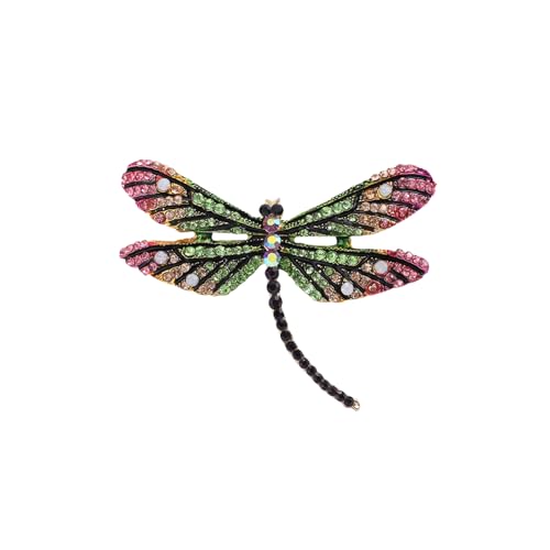Image of Dragonfly Brooch and Pins for Women Enamel /Rhinestone Crystal Dragonfly Animals Brooches Jewelry for Mom Wife Elegant Dress Accessories Birthday Gifts
