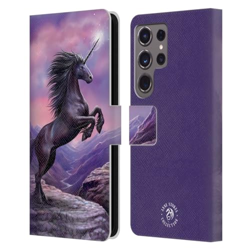 Funda de cuero Samsung S24 Ultra con arte gótico texturizado