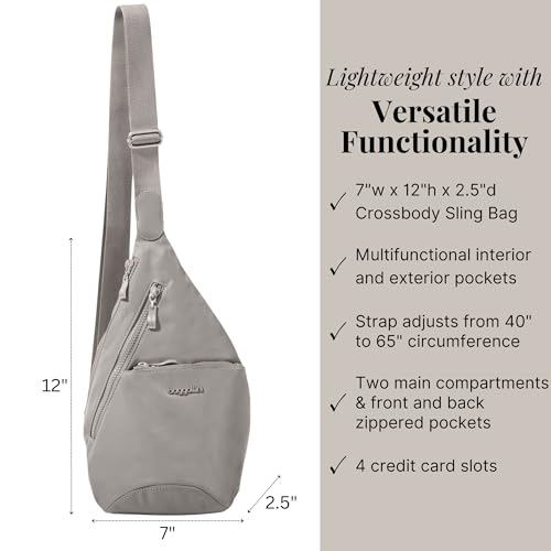 Image of Baggallini Mini Sling - 12x7 Sling Crossbody Bag Backpack with Adjustable Shoulder Strap