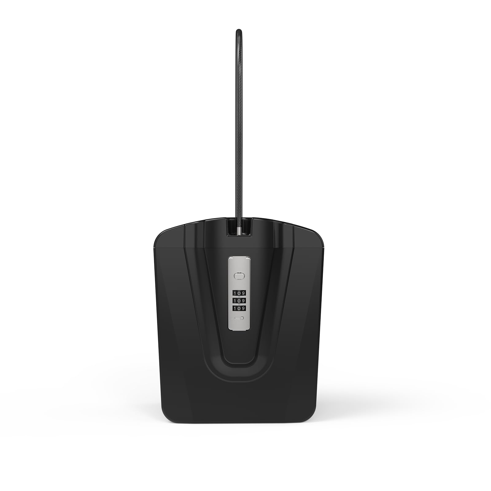 Portable Safe Box, Travel Safe Box with Cable, ABS Portable Travel Safe with Code for Beach, Vocation, Hotel, Medication, 2.3 L Large Volume (Black)