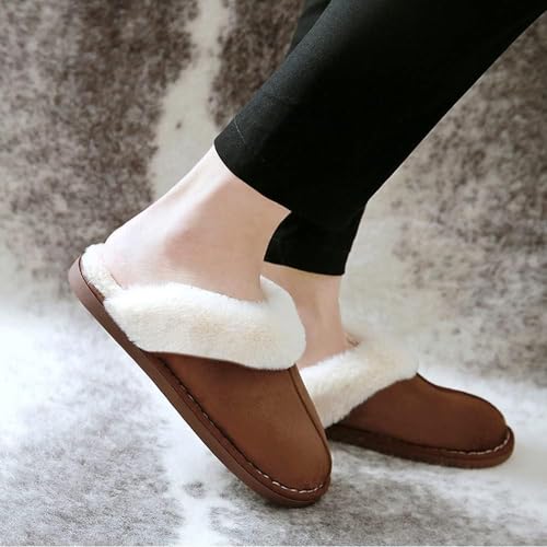 Pantofole da Donna Ciabatte Invernali da Interno Soffici con Dolce Peluche Pantofola Scarpe Antiscivolo Regalo Natalizio per Uomo